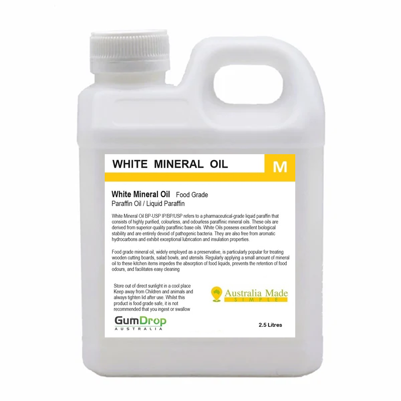 White Mineral Oil - Food Grade Light Liquid Paraffin Oil - Australian Made - GumDropAus