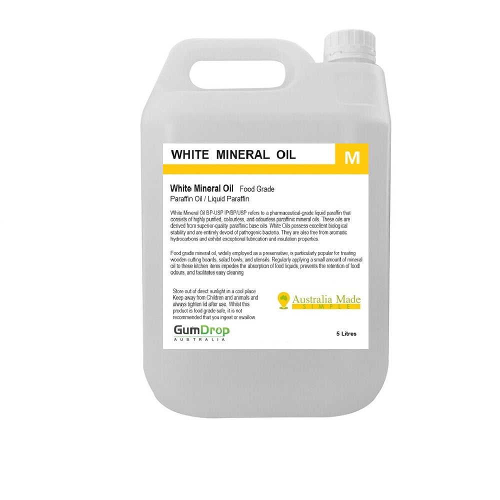 White Mineral Oil - Food Grade Light Liquid Paraffin Oil - Australian Made - GumDropAus