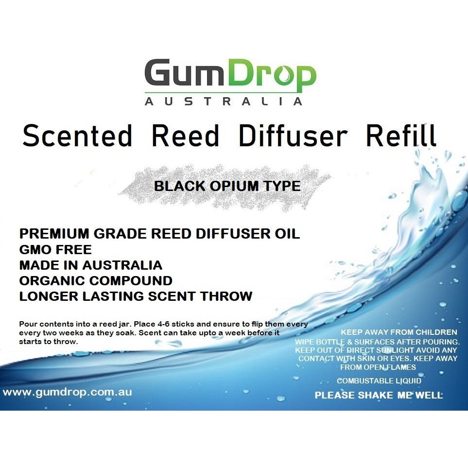 BLACK OPIUM TYPE REED DIFFUSER REFILL - GumDropAus