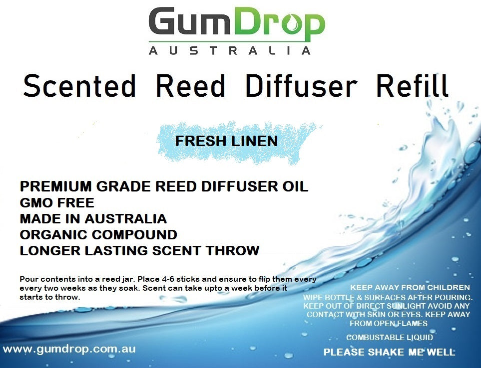 FRESH LINEN REED DIFFUSER REFILL - GumDropAus