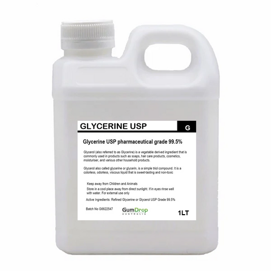 Glycerine Refined USP 99.9% Glycerol Pharmaceutical Grade Palm Oil Free - GumDropAus