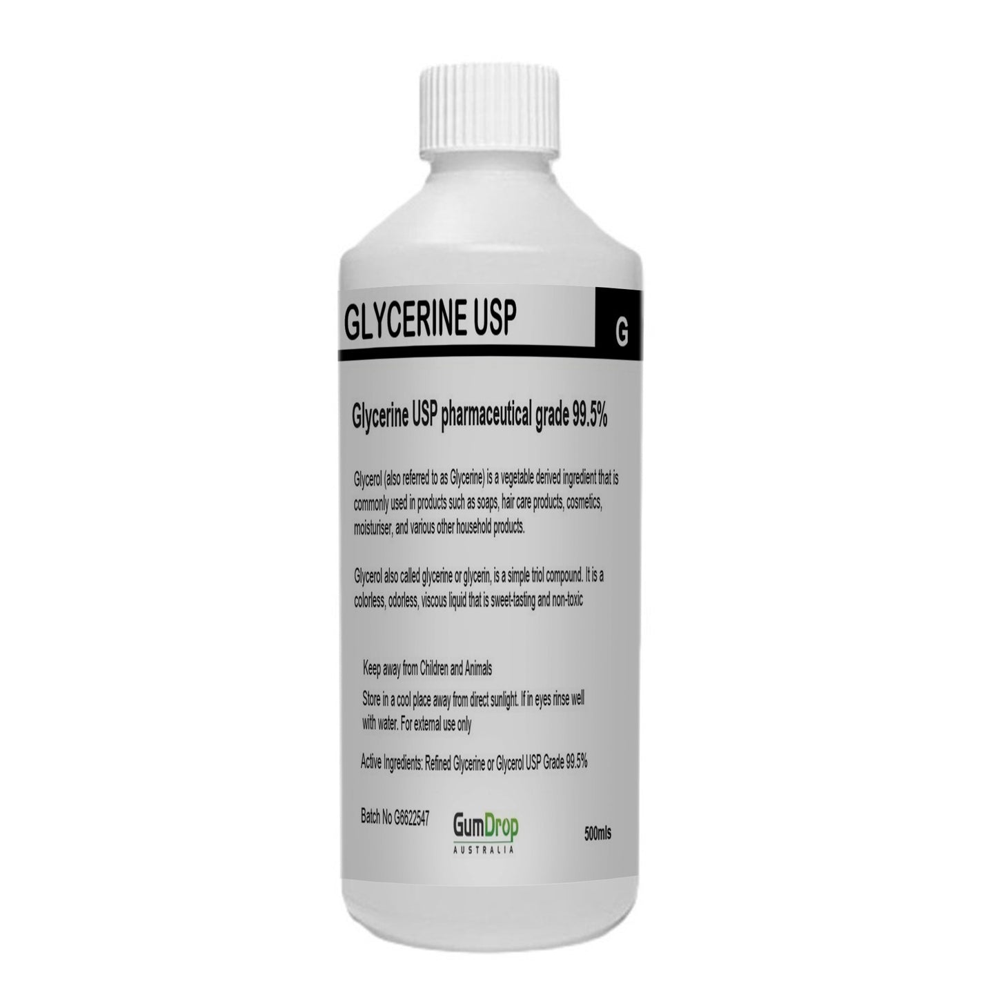 Glycerine Refined USP 99.9% Glycerol Pharmaceutical Grade Palm Oil Free - GumDropAus