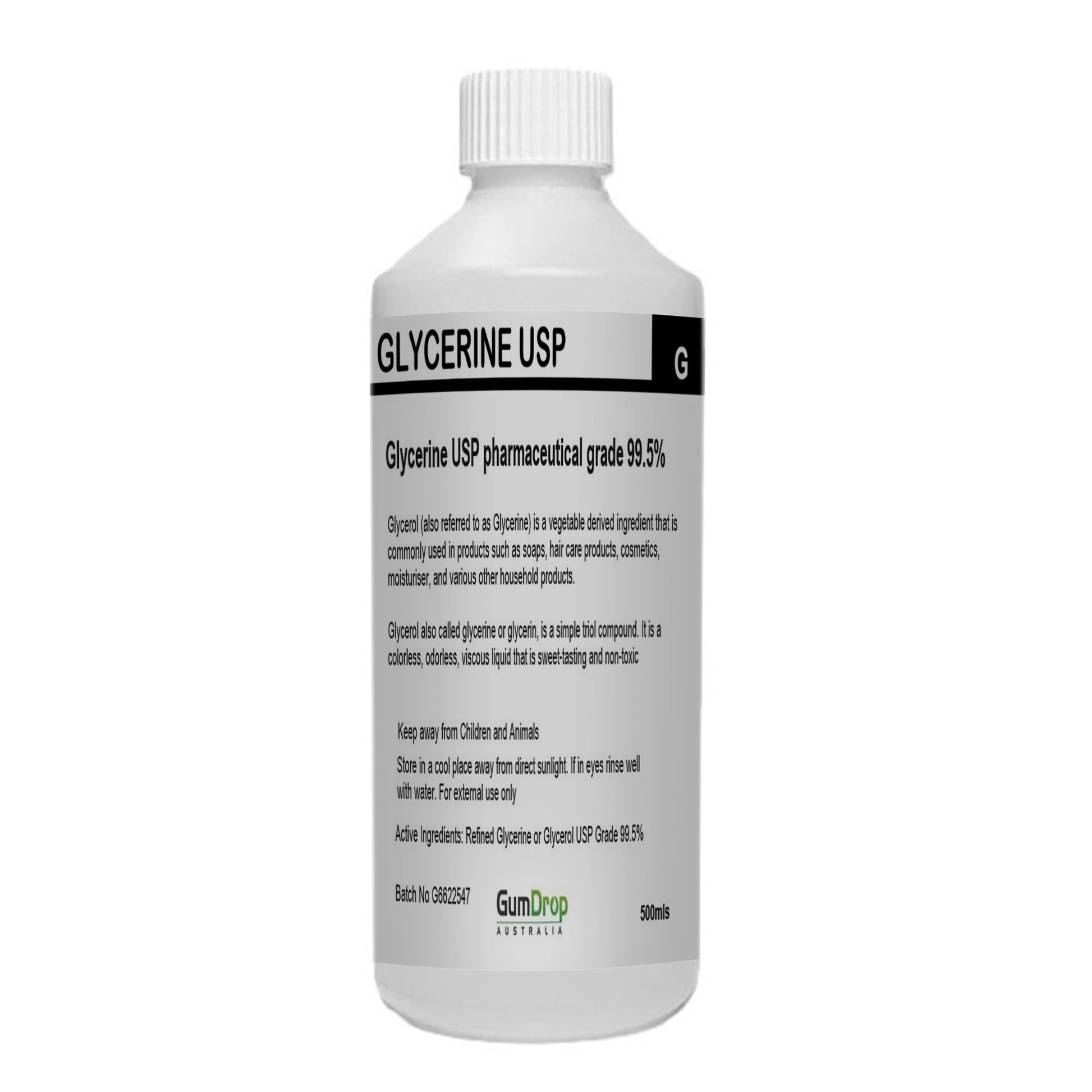 Glycerine Refined USP 99.9% Glycerol Pharmaceutical Grade Palm Oil Free - GumDropAus