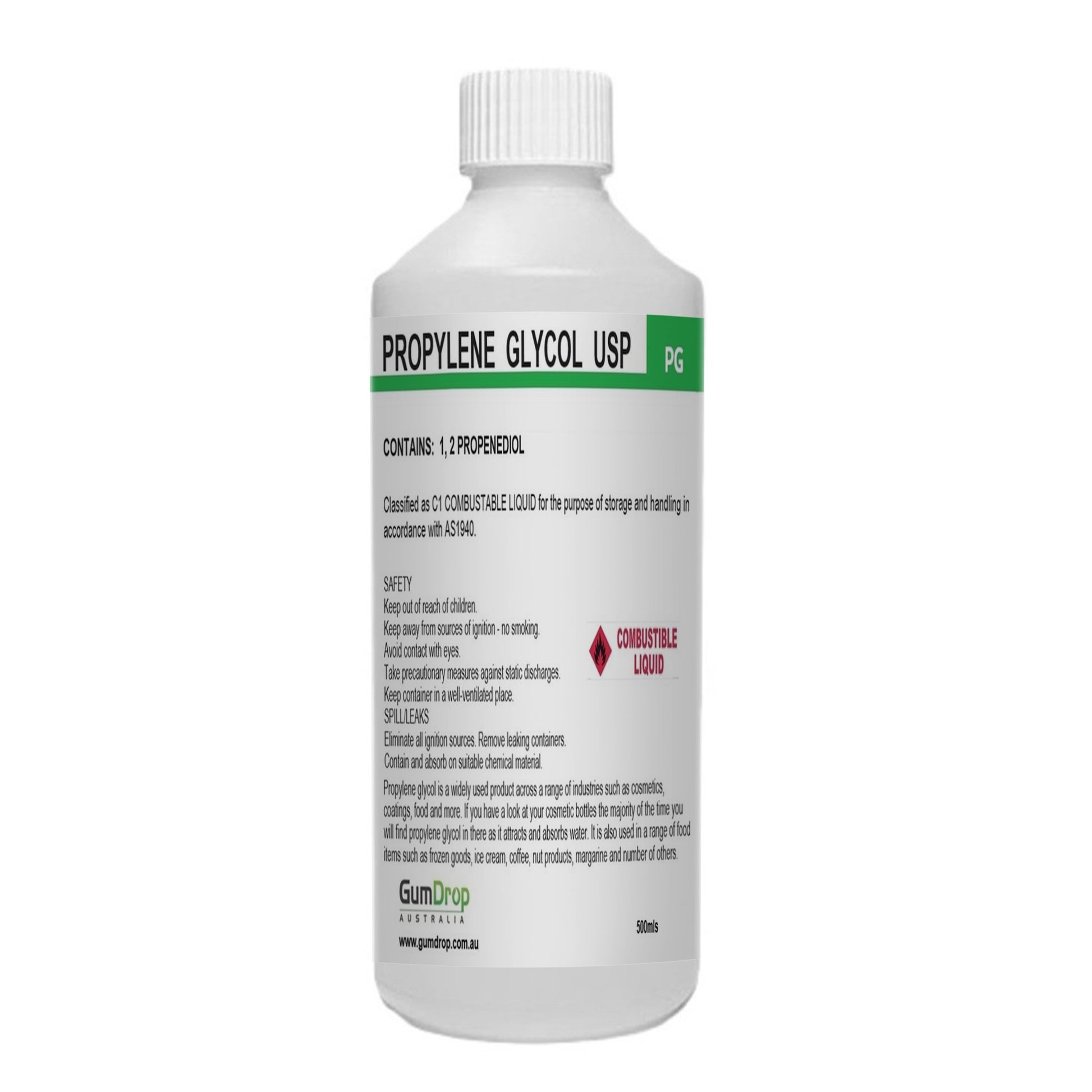 Propylene Glycol USP 100% - Food & Pharmaceutical Grade - GumDropAus