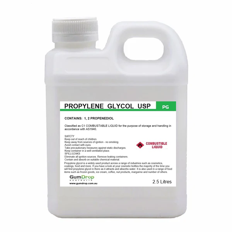 Propylene Glycol USP 100% - Food & Pharmaceutical Grade - GumDropAus