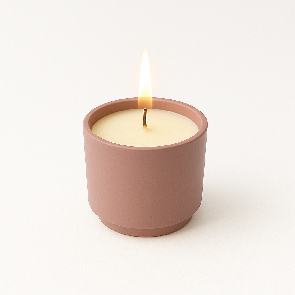 Highly Scented Tan Candle 500 Grams - 80 Hour Burn - Bergamot & Patchouli