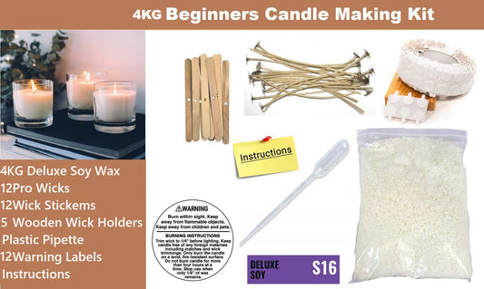 4KG Candle Making Kit - Instructions DIY - Pure Soy Wax Container