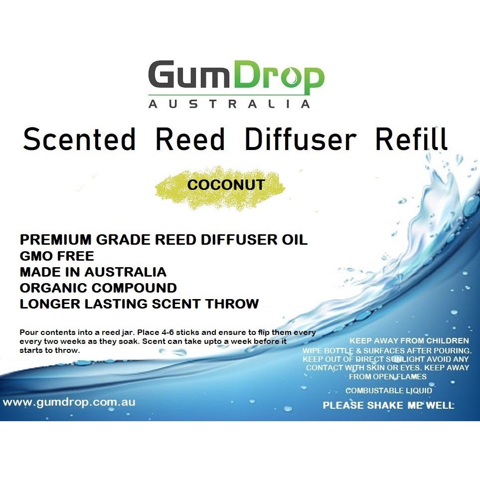 COCONUT REED DIFFUSER REFILL - GumDropAus