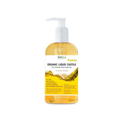 Pure Liquid Castile Soap 250ml Pump Bottle - GumDropAus