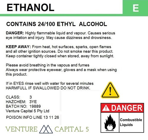 ETHANOL - 99% ETHYL ALCOHOL - DENATURED 1 LT - GumDropAus