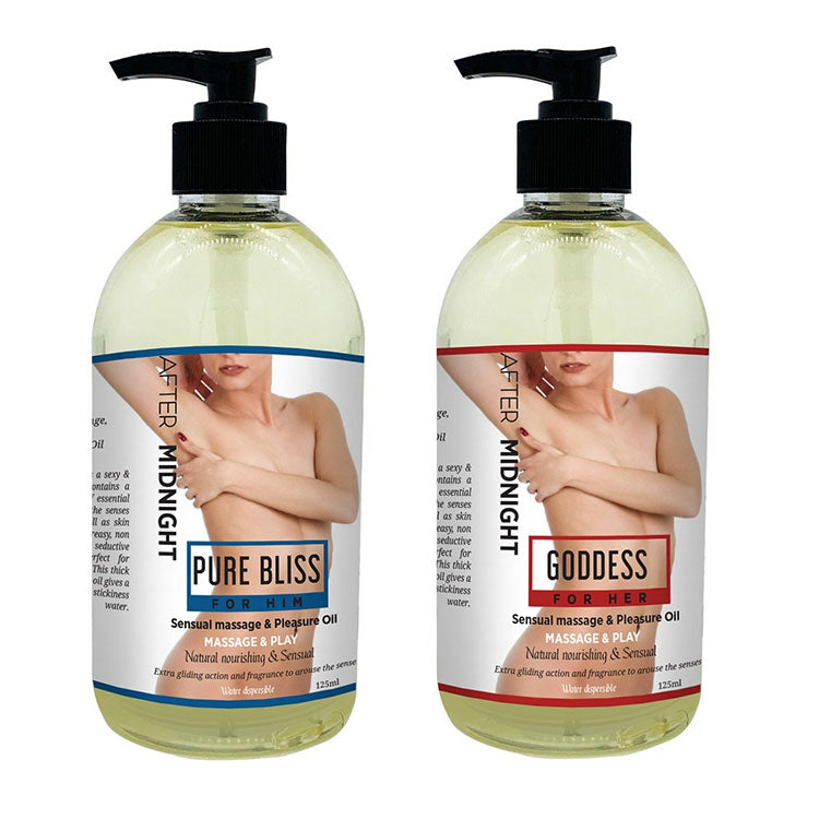 PURE BLISS & GODDESS Sensual & Intimate Massage Oil Twin Pack - GumDropAus