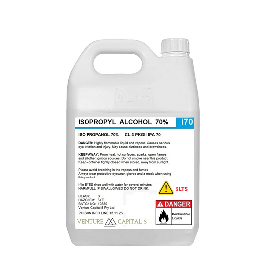 ISOPROPYL ALCOHOL 70% IPA - RUBBING ALCOHOL - 5 LT - GumDropAus