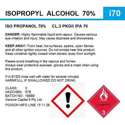 ISOPROPYL ALCOHOL 70% IPA - RUBBING ALCOHOL - GumDropAus