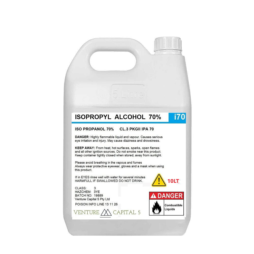 ISOPROPYL ALCOHOL 70% IPA - RUBBING ALCOHOL - 10 LT - GumDropAus