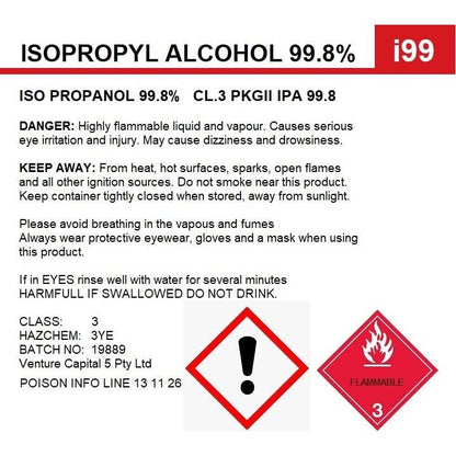 ISOPROPYL ALCOHOL 100% IPA - RUBBING ALCOHOL - GumDropAus