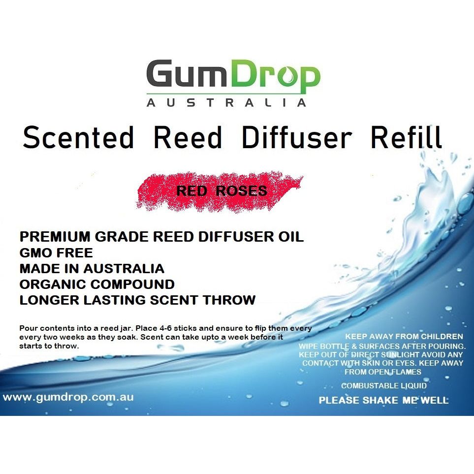 RED ROSES REED DIFFUSER REFILL - GumDropAus