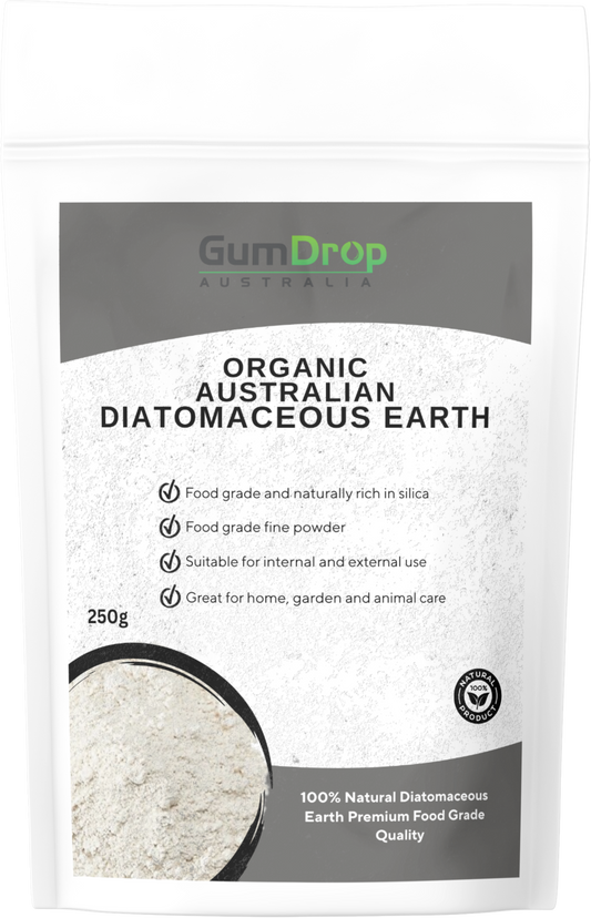 Food Grade Diatomaceous Earth pouch from Gumdrop Australia