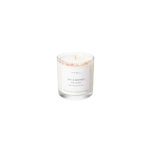 Rose Quarts Crystal Infused Scented Candle LOVE & KINDNESS - GumDropAus