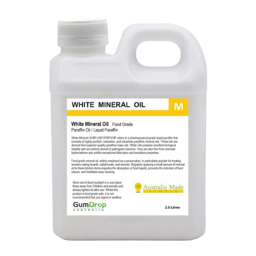 White Mineral Oil - Food Grade Light Liquid Paraffin Oil - Australian Made - GumDropAus